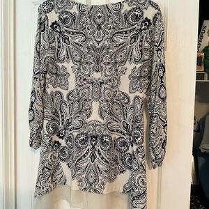 Style & Co. Monochrome Paisley Blouse